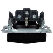 Штепсельная розетка встраиваемая IEK BRITE 16А BR-R16-16-K02 РСбш10-3-БрЧ с з/к и шторками с крышкой черный IP20