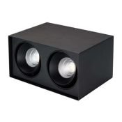 Накладной светильник  22W Белый теплый 023085 SP-CUBUS-S100x200BK-2x11W 220V двойной куб черный Уценка!!! с витрины