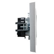 Штепсельная розетка встраиваемая IEK BRITE 16А BR-R14-16-K47-F РСР14-1-0-БрА с з/к и шторками в сборе алюминий