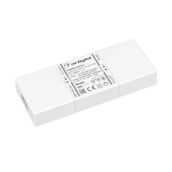 Блок питания (AC-DC) 48V   12W 052078 ARV-SP-48012-FLAT-PFC пластик
