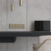 Рамка пластик 4 поста WERKEL Slab W0042911 шампань софт