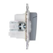 Штепсельная розетка встраиваемая IEK SKANDY 16А SK-R16-16-44-K03 SK-R11Gr с з/к без з/ш и крышкой серый IP44