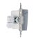Штепсельная розетка встраиваемая IEK SKANDY 16А SK-R16-16-44-K03 SK-R11Gr с з/к без з/ш и крышкой серый IP44