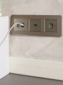 Розетка встраиваемая компьютерная IEK BRITE BR-K10-2-K37 РК11-БрШ RJ45 кат.6 шампань