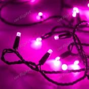 гирлянда  7W Розовый 025806 ARD-STRING-CLASSIC-10000-BLACK-100LED-STD 230V IP65