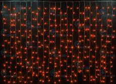 гирлянда ЗАНАВЕС  18W Красный LED RL-CS2*1.5-T/R, прозрачный провод, облегченный 2 м., 220V, 300 Led, IP54, статика