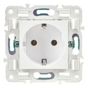 Штепсельная розетка встраиваемая IEK SKANDY 16А SK-R11-16-K01 SK-R05W с з/к без з/ш арктический белый