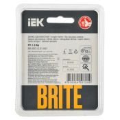 Рамка стеклянная 1 пост IEK BRITE BR-M12-G-31-K01 РУ-1-2-Бр белый матовый