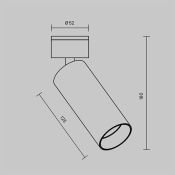 Накладной светильник  12W Белый теплый C055CL-L12W3K-W-W Фокус/FOCUS LED 220V цилиндр белый