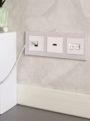 Розетка встраиваемая компьютерная IEK BRITE BR-K10-2-K36 РК11-БрЖ RJ45 кат.6 жемчуг