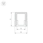алюминиевый профиль S-LUX SL-MINI-8-2000 ANOD 019322