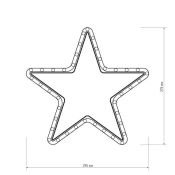 фигура из дюралайта  2.5W Белый теплый ЗВЕЗДОЧКА 025312 ARD-STAR-M1-295x275-36LED IP65