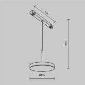 Трековый светильник  15W Белый дневной Plato Exility TR123-2-15W4K-B IP20 на магнитный шинопровод черный
