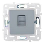 Розетка встраиваемая компьютерная IEK SKANDY SK-K10-1-K03 SK-K01Gr RJ45 кат.5E серый