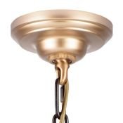Люстра подвесная Lightstar без лампы 707061 PERLA 6х40W E14 черный/золото/перламутр