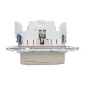 Штепсельная розетка встраиваемая IEK SKANDY 16А SK-R16-16-44-K10 SK-R11B с з/к без з/ш и крышкой бежевый IP44