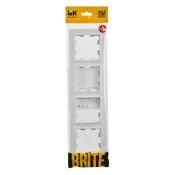 Рамка пластик 4 поста IEK BRITE BR-M42-K91 РУ-4-БрАБ арктический белый