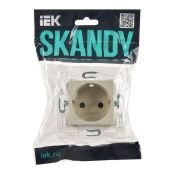 Штепсельная розетка встраиваемая IEK SKANDY 16А SK-R14-16-K10 SK-R04B с з/к без з/ш бежевый