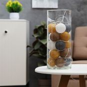 гирлянда НИТЬ Белый теплый с насадками «Клубки кремовые» прозрачная нить, 20 LED, 5м IP20  220 В