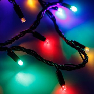 гирлянда НИТЬ  7W RGB S-BP-10M-M/F черный провод ПВХ 10 м., соединяемая, 220V, 100 Led, IP65, с мерцанием