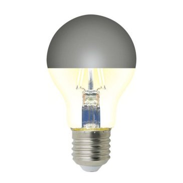 светодиодная лампа шар  A60 Белый теплый  4W UL-00011795 LED-A60-4W-3000K-E27-CL MIRROR-CHROME PLS02WH SKY