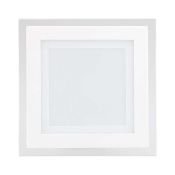 Встраиваемый светильник  12W Белый дневной  014932 LT-S160x160WH стекло 220V IP20 квадратный белый Уценка!!! с витрины