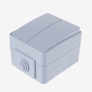 Выключатель двухклавишный IP65-2 беспроводной накладной (CR2032) IP65