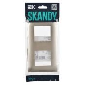 Рамка пластик 2 поста IEK SKANDY SK-M22-K37 SK-F02Sh шампань