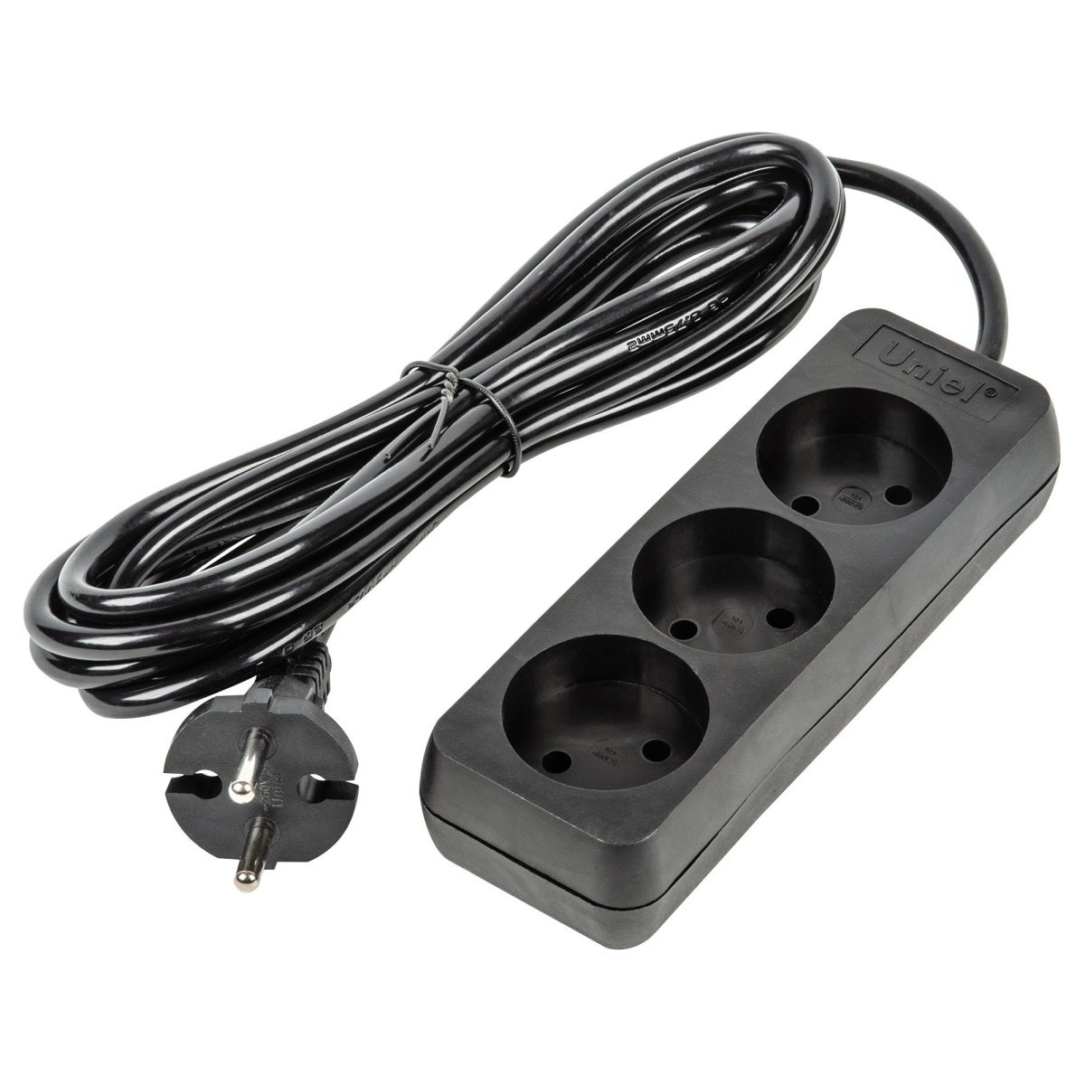 удлинитель без заземления Uniel UL-00009983 S-CU3-3 BLACK 3м Ultra