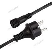 Шнур питания ARD-CLASSIC-BALL-LIVE-1.5M Black (230V, 1.6A) IP65  025652