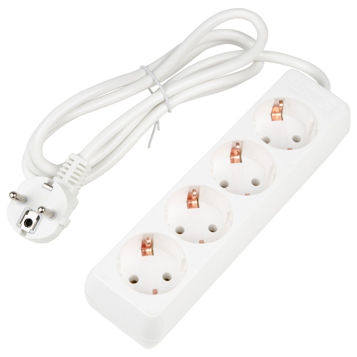 удлинитель с заземлением Uniel UL-00010005 S-GCU4-1.5 WHITE 1,5м Ultra