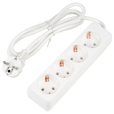 удлинитель с заземлением Uniel UL-00010005 S-GCU4-1.5 WHITE 1,5м Ultra