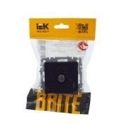 ТВ-розетка встраиваемая оконечная IEK BRITE BR-A10-O-K02 РТВ11-0-БрЧ черный