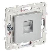 Розетка встраиваемая компьютерная IEK SKANDY SK-K10-2-K23 SK-K02S RJ45 кат.6 серебряный