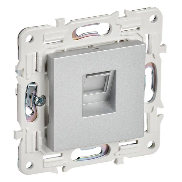 Розетка встраиваемая компьютерная IEK SKANDY SK-K10-2-K23 SK-K02S RJ45 кат.6 серебряный