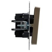 Выключатель встраиваемый двухклавишный с подсветкой IEK BRITE BR-V20-1-10-K37 ВС10-2-1-БрШ шампань