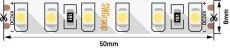 Светодиодная лента Белый 3528 24V  9.6W/m 120Led/метр герм (силикон) 00-00009464 SWG3120-24-9.6-W-65-M