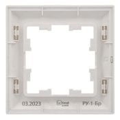 Рамка пластик 1 пост IEK BRITE BR-M12-12-K01 РУ-1-Бр белый/белый