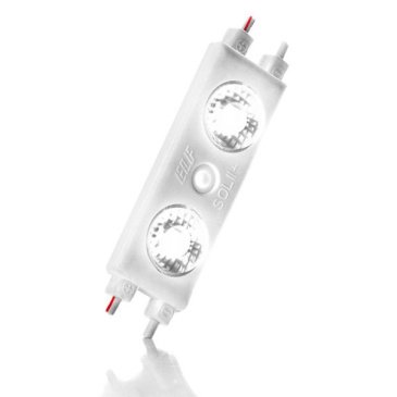 Светодиодный модуль герметичный 2led Белый дневной 2835smd 12V линейный с линзой ELF-SOL+ 2 2835 NW