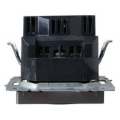 Штепсельная розетка встраиваемая IEK BRITE 16А BR-R14-16-U21-D21-K4 РЮш10-1-БрС с з/к и шторками с USB A+A 2,1А сталь