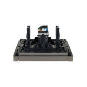 Розетка встраиваемая компьютерная IEK FORTE&PIANO RJ45 кат.5E FP532 сталь FP-K10-1-K46