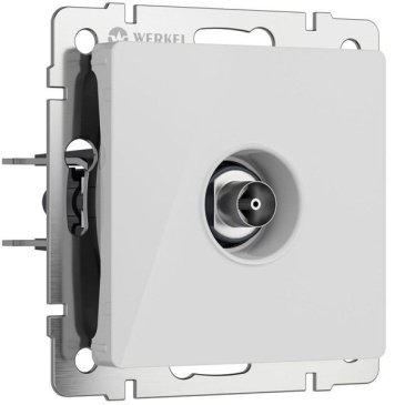 ТВ-розетка встраиваемая оконечная  WERKEL W1183041 белый акрил