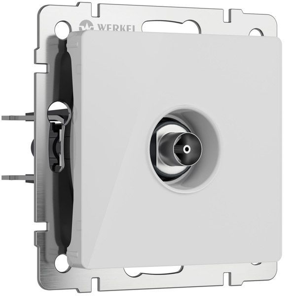 ТВ-розетка встраиваемая оконечная  WERKEL W1183041 белый акрил