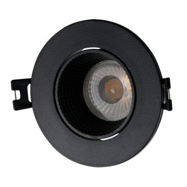 Встраиваемый светильник без лампы DENKIRS RODVIG DK3061-BK GU10/GU5.3 черный круглый
