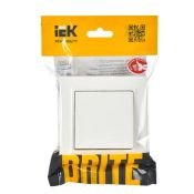 Выключатель встраиваемый одноклавишный IEK BRITE BR-V10-0-10-K01-F ВСР10-1-0-БрБ в сборе белый