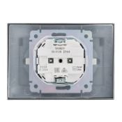 Штепсельная розетка встраиваемая двойная IEK SKANDY 16А SK-R26-16-44-K50-F SK-R12N с з/к со штороками и крышкой в сборе металл никель IP44