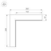 Угол для профиля SL-LINIA32-FANTOM внутренний 030095