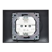 Штепсельная розетка встраиваемая двойная IEK SKANDY 10А SK-R20-10-K02-F SK-R10Bl без з/к без шторок в сборе черный