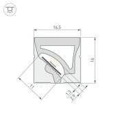Архитектурный силиконовый профиль WPH-FLEX-1616-TWIST-S11-20m WHITE 059874