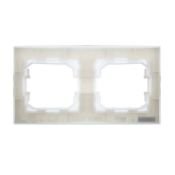 Рамка пластик 2 поста IEK BRITE BR-M22-44-K36 РУ-2-БрЖ-44 жемчуг IP44